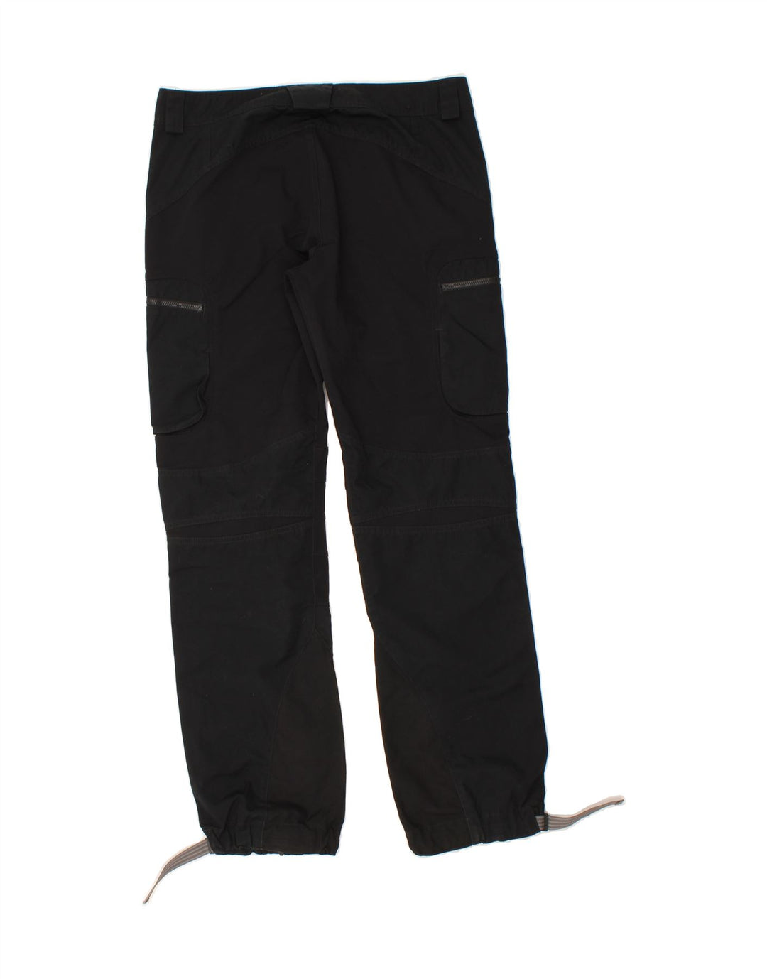 VINTAGE Womens Straight Cargo Trousers IT 42 Medium W36 L32 Black Vintage Vintage and Second-Hand Vintage from Messina Hembry 
