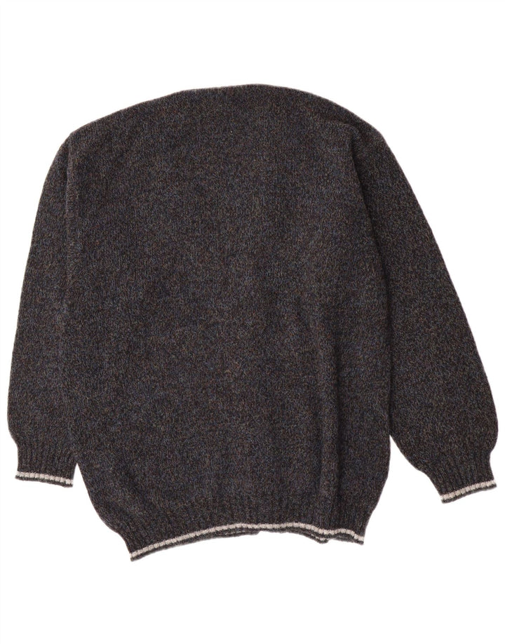 Vintage Mens Cardigan Sweater IT 54 XL Grey Wool