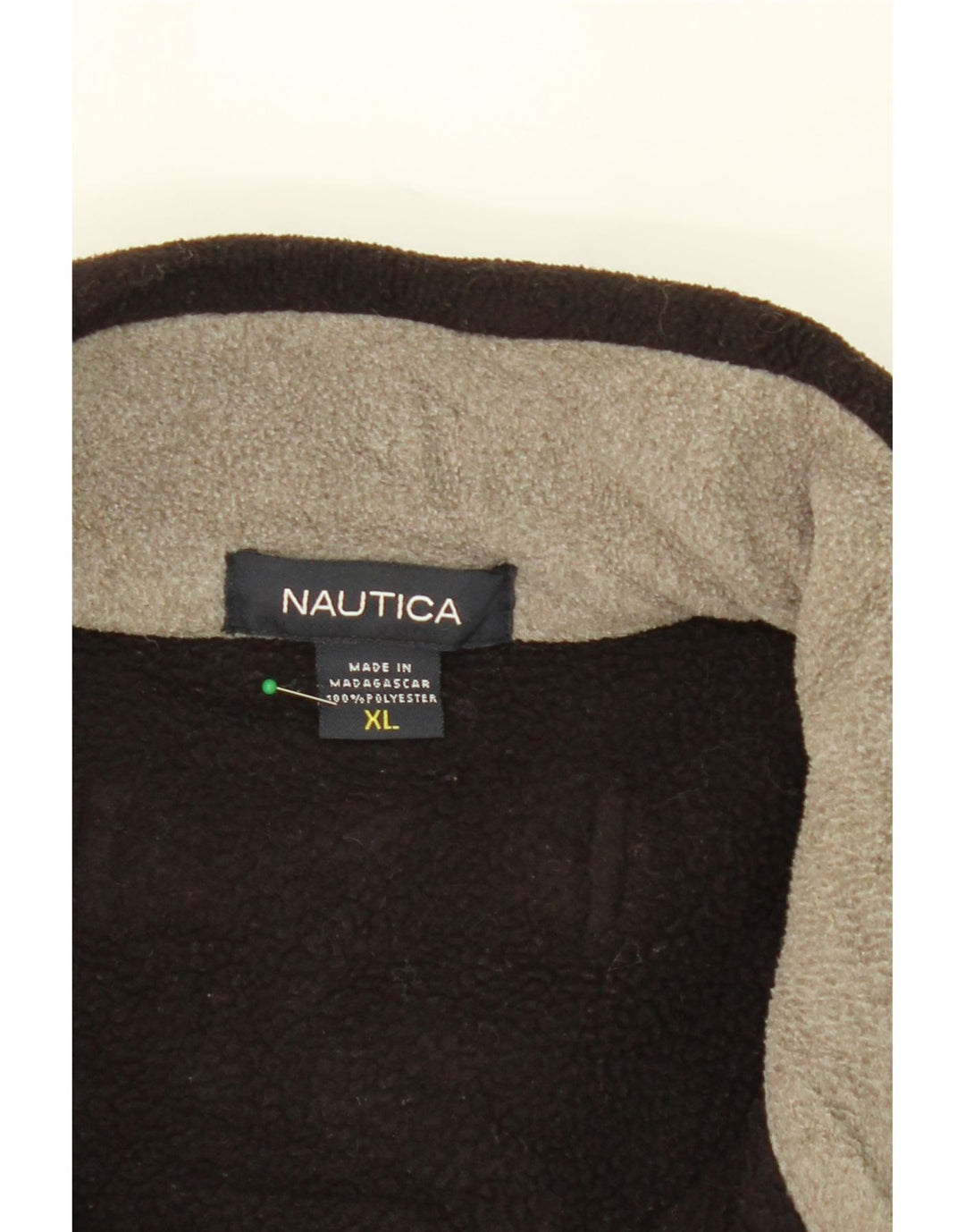 NAUTICA Mens Zip Neck Fleece Jumper XL Black Polyester Vintage Nautica and Second-Hand Nautica from Messina Hembry 