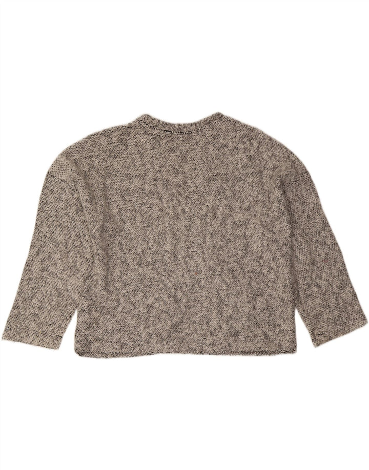 ZARA Womens Oversized Crew Neck Jumper Sweater UK 14 Medium Grey