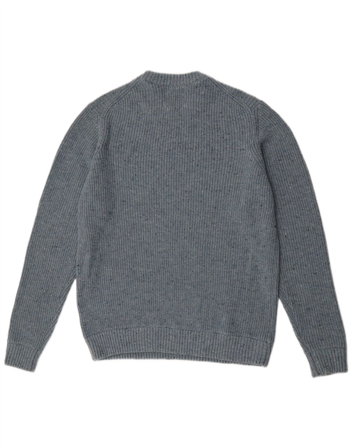Marks & Spencer Mens Crew Neck Jumper Sweater Large Blue Flecked Polyamide