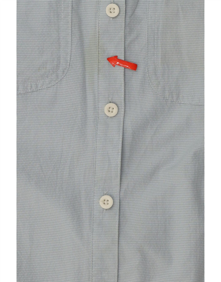 EDDIE BAUER Womens Shirt UK 16 Large Blue Check Polyester Vintage Eddie Bauer and Second-Hand Eddie Bauer from Messina Hembry 