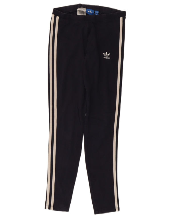 Adidas Dame Leggings UK 8 Small Navy Blue Bomuld