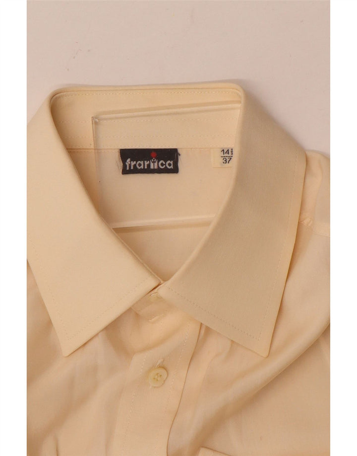 Vintage Mens Shirt Size 37 14 1/2 Small Beige