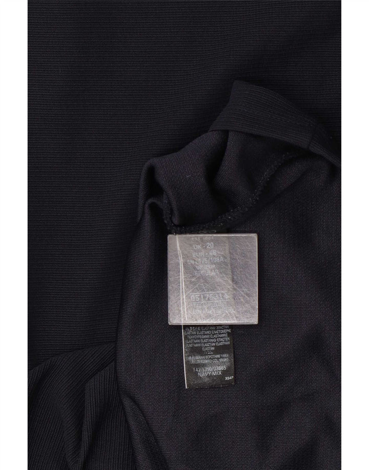 Marks & Spencer Womens Shift Dress UK 20 2XL Navy Blue Polyester