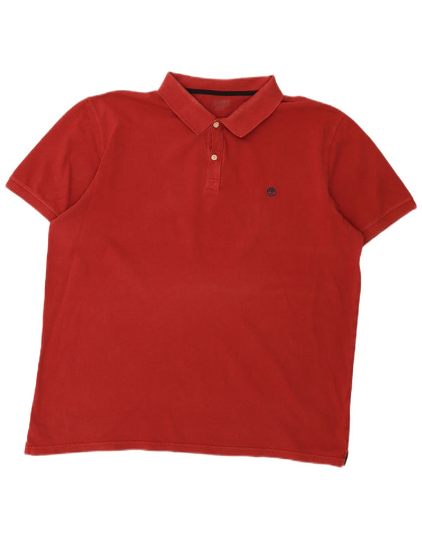 Timberland Mens Slim Fit Polo Shirt 2XL Red