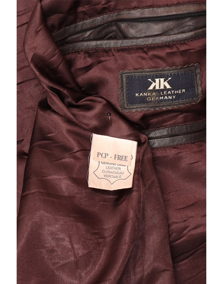 Vintage herre læderjakke UK 44 2XL sort læder