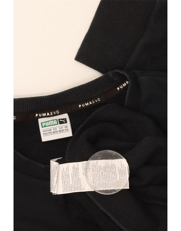 PUMA Mens Graphic Sweatshirt Jumper 2XL Black Cotton