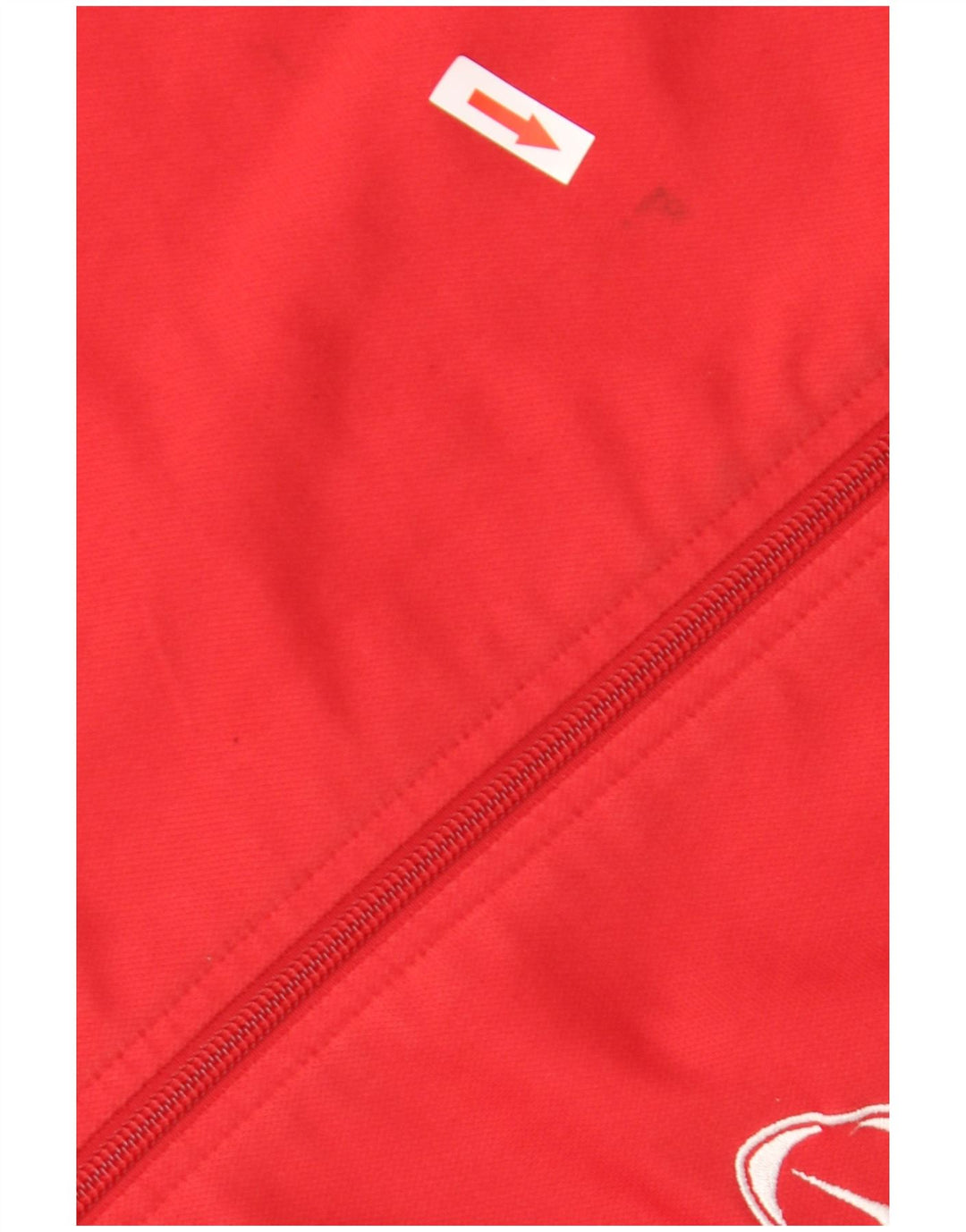 Nike Mens Tracksuit Top Jacket UK 35/37 Small Red Colourblock Polyester