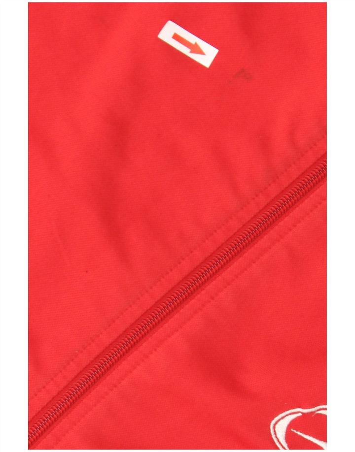 Nike Mens Tracksuit Top Jacket UK 35/37 Small Red Colourblock Polyester