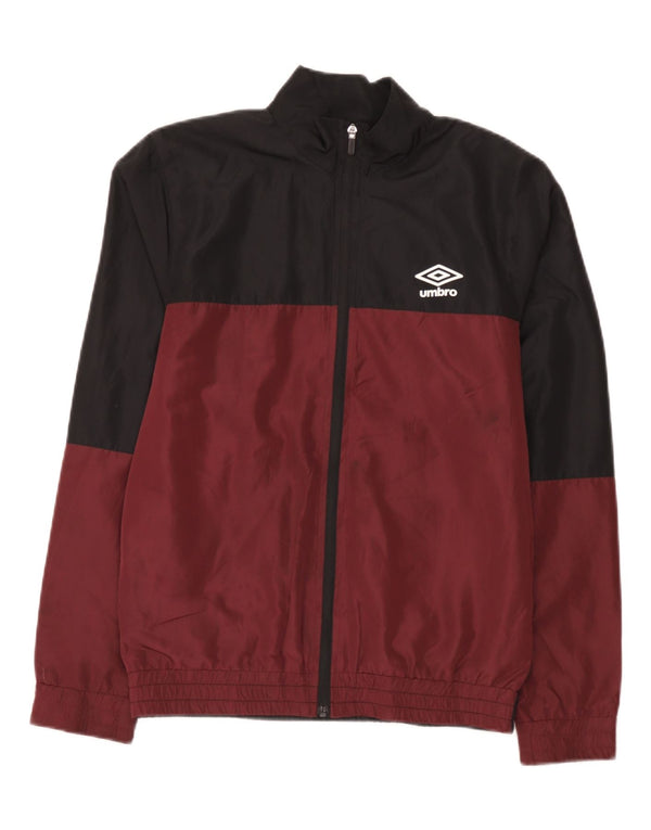 Umbro Herre grafisk træningsdragt Top jakke Small Maroon Colourblock Polyester