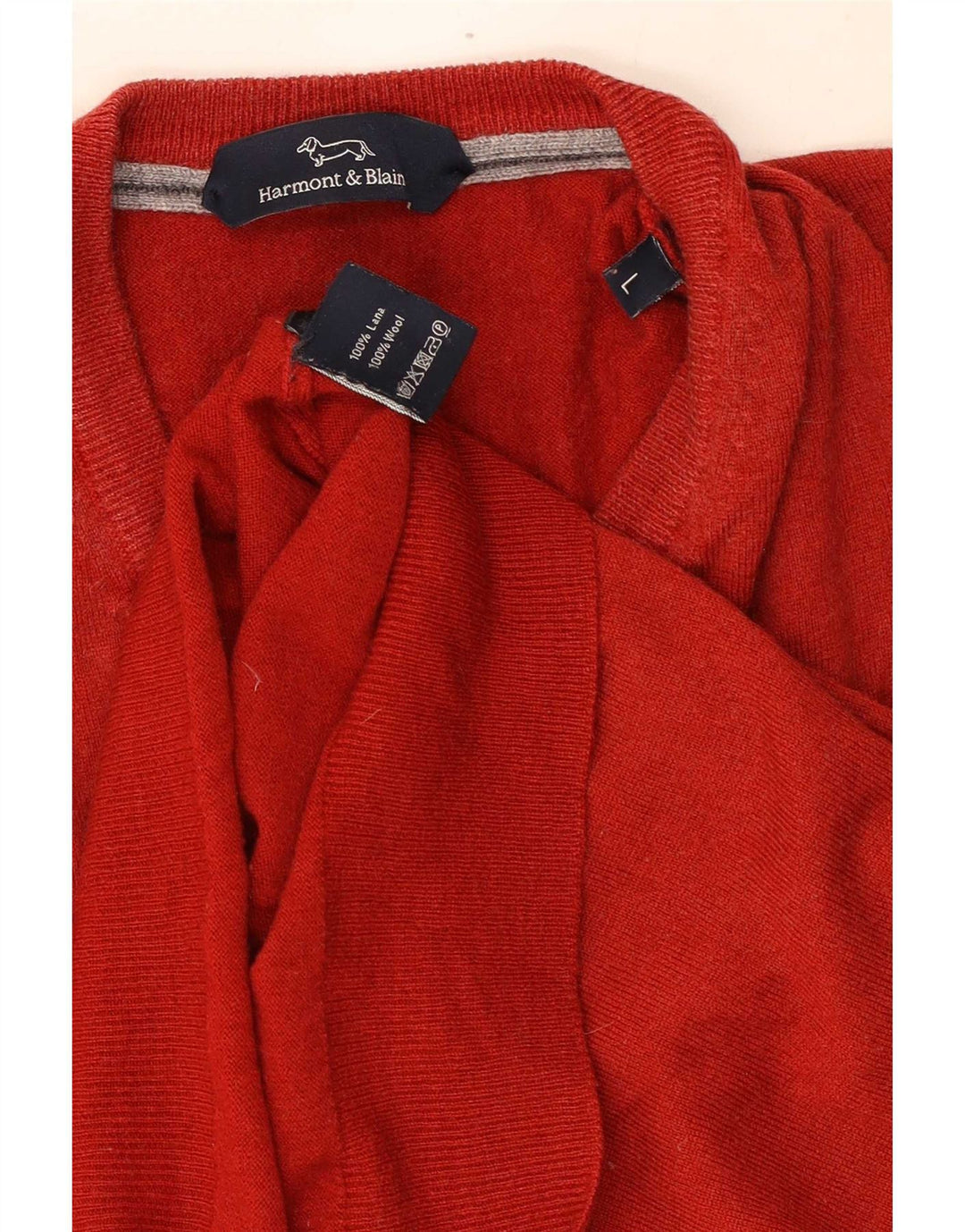 Maglione da uomo con scollo a V Harmont & Blaine grande lana rossa