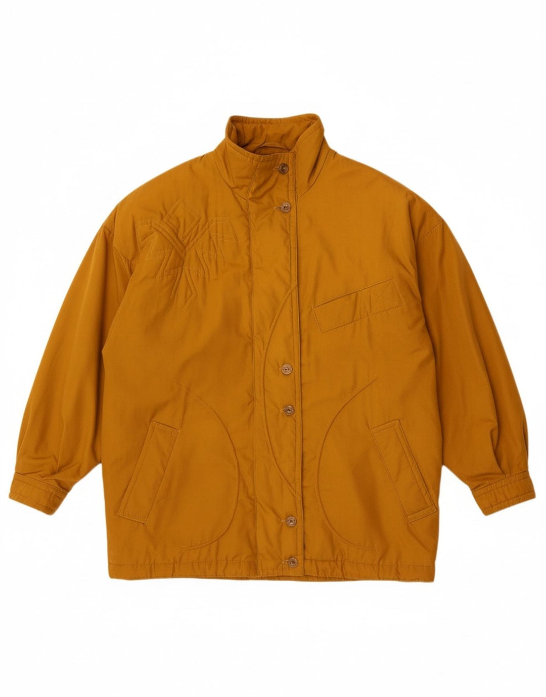 VINTAGE Womens Windbreaker Jacket UK 18 XL Yellow Polyester