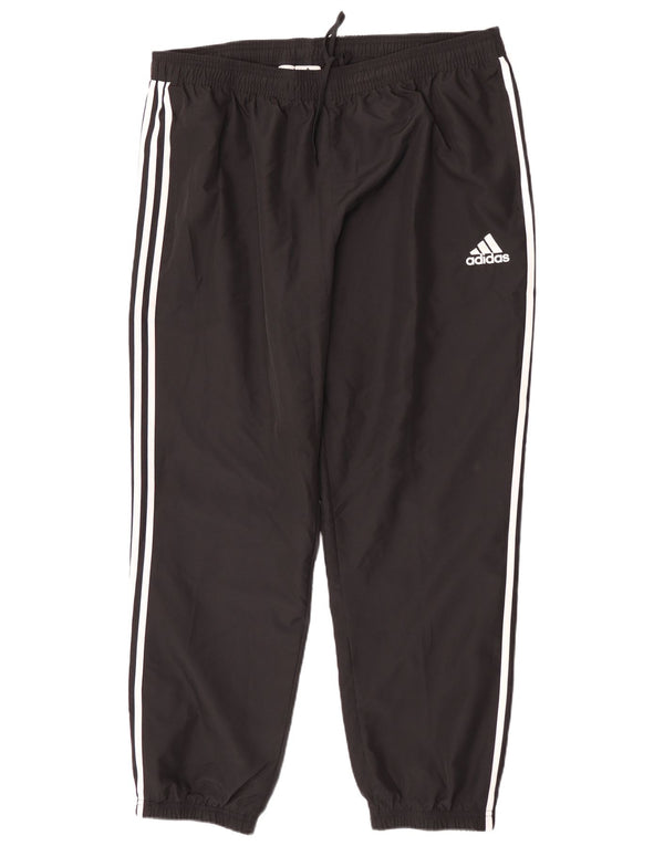 Adidas Mens Tracksuit Trousers Joggers 2XL Black Polyester