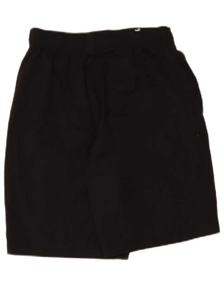 Puma Mens Graphic Sport Shorts Medium Black Polyester