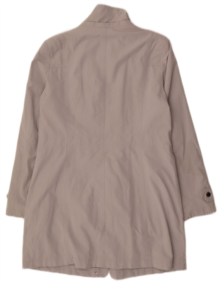 Dkny Womens Trench Coat UK 14 Medium Grey Polyester