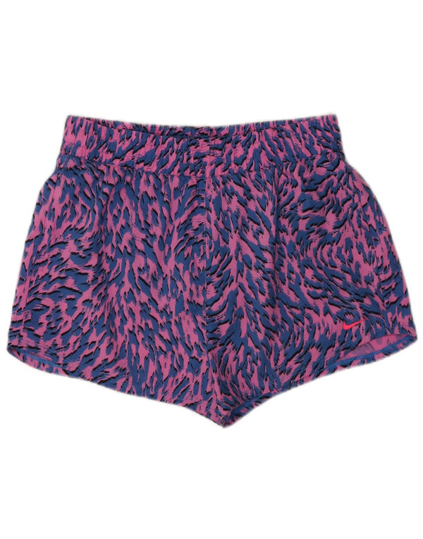 Nike Womens Graphic Sport Shorts UK 18 XL Pink Geometric Polyester
