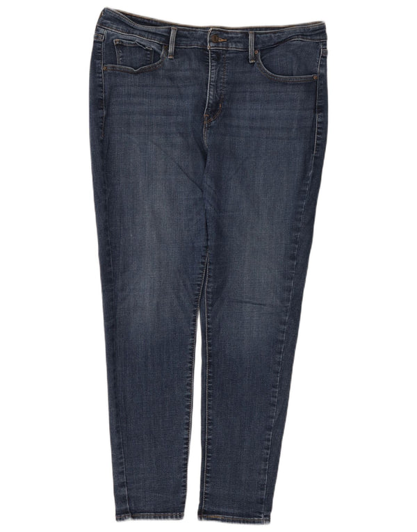 Levi's Dame Shaping Skinny Jeans US 18 2XL W36 L30 Marineblå Bomuld