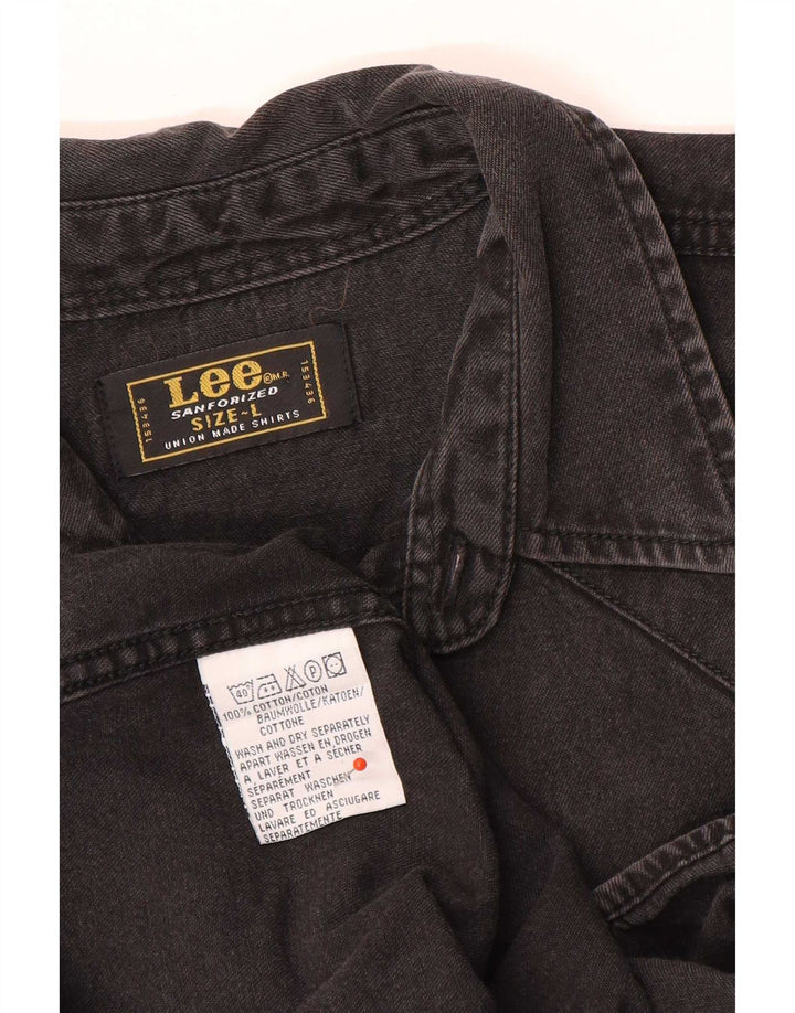 Lee Herre denimskjorte Stor sort bomuld
