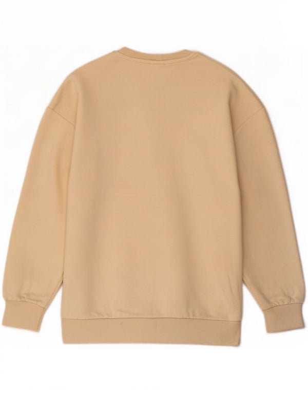 Damska bluza z grafiką Zara, sweter UK 10, mała, beżowa, bawełniana