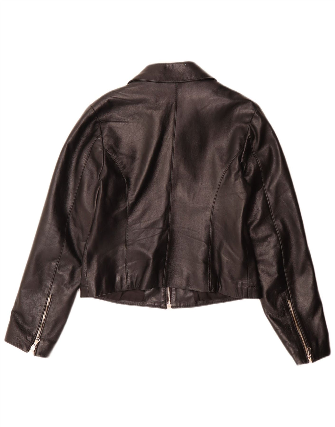 Private Damen Lederjacke IT 44 Medium Schwarz