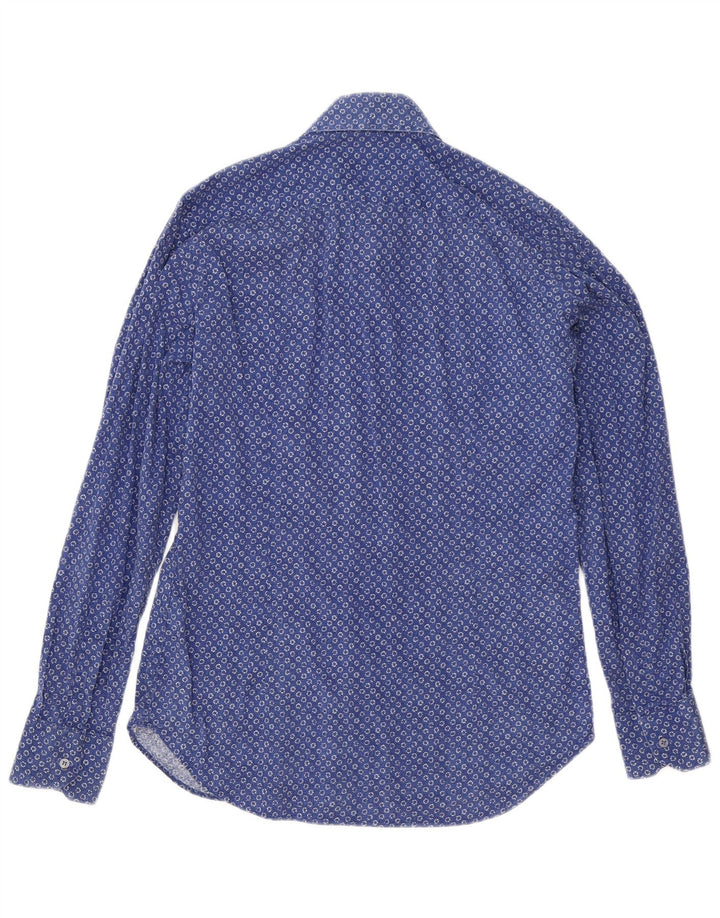 Chemise Slim Fit Bleu Moyen En Coton À Pois Homme Liu Jo