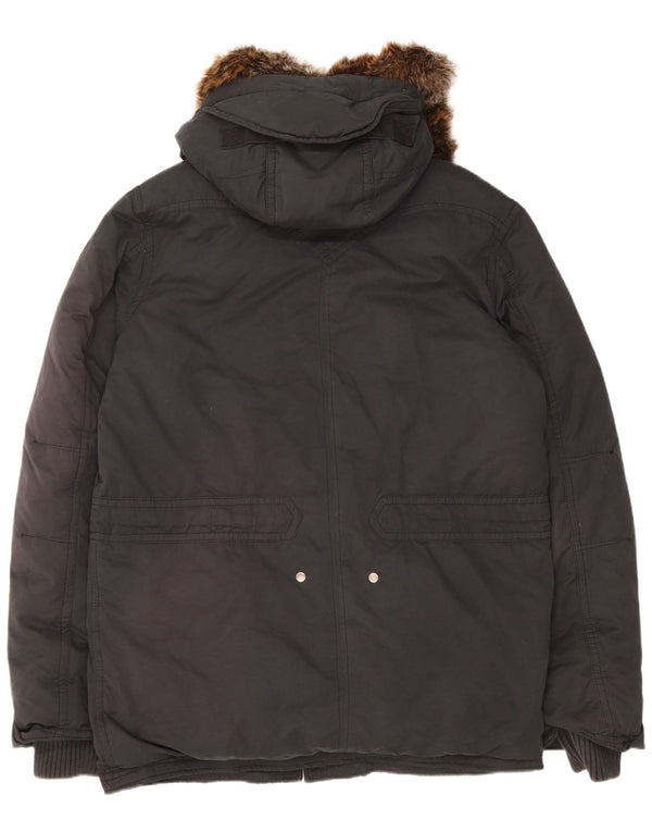 Levi's Abrigo acolchado con capucha para hombre UK 42 XL Poliéster negro