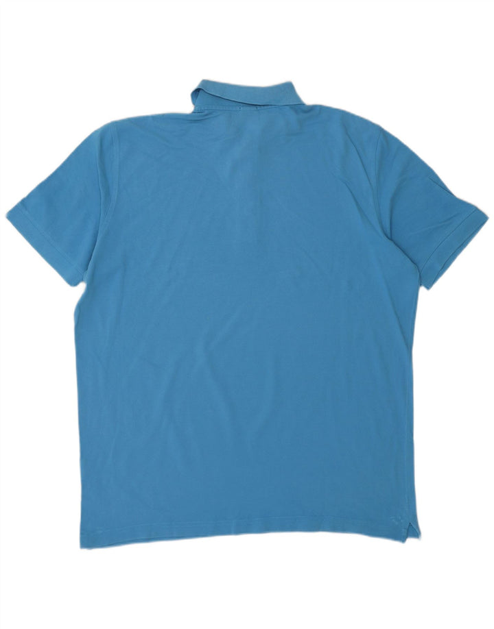 HUGO BOSS Mens Polo Shirt Large Blue Cotton