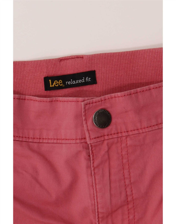 Lee Womens Relaxed Fit Cargo Bermuda Shorts W36 XL Pink