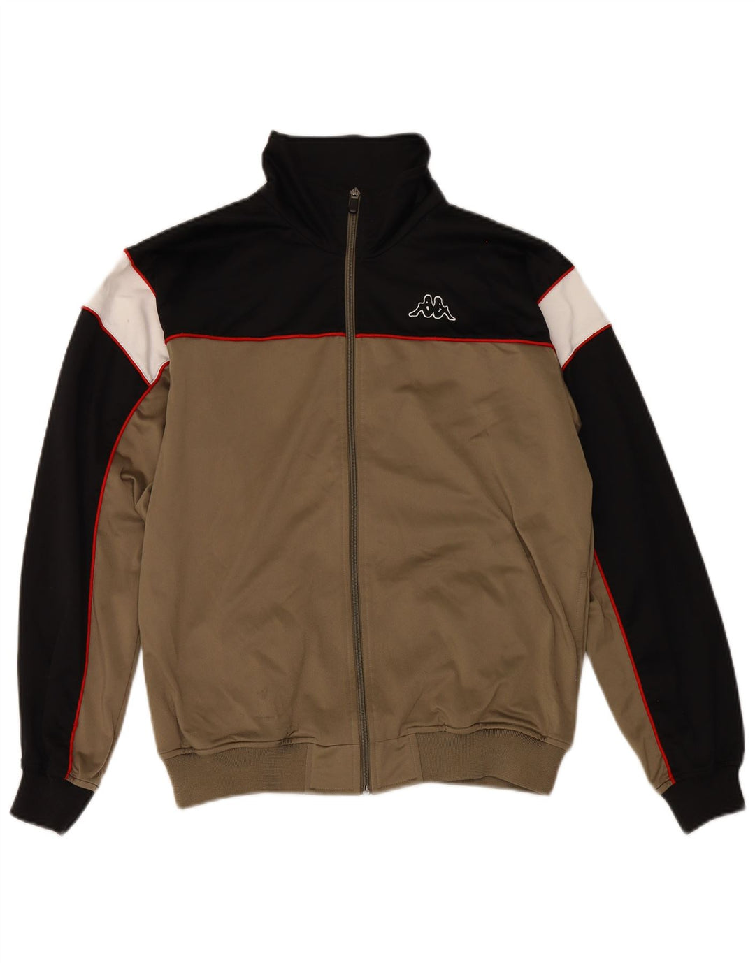Kappa Veste de Survêtement Homme Marron Moyen Polyester Colorblock