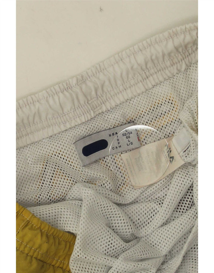 Fila Mens Graphic Swimming Shorts Large  Grey Colourblock Polyamide