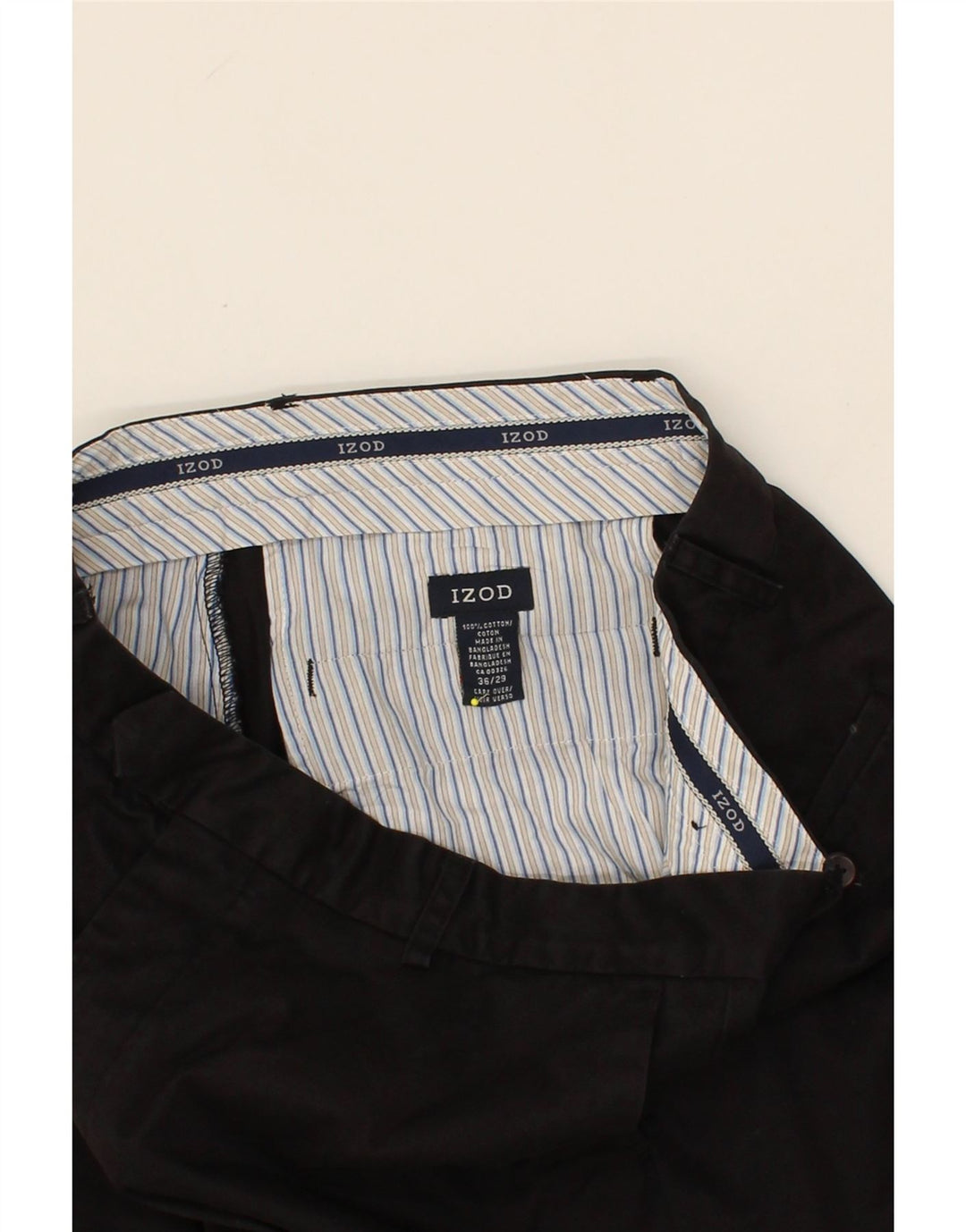 IZOD Mens Straight Suit Trousers W36 L29 Black Cotton Vintage Izod and Second-Hand Izod from Messina Hembry 