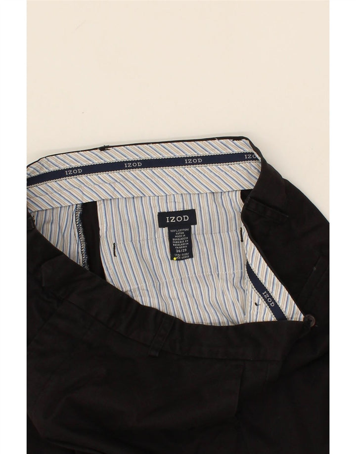 IZOD Mens Straight Suit Trousers W36 L29 Black Cotton Vintage Izod and Second-Hand Izod from Messina Hembry 