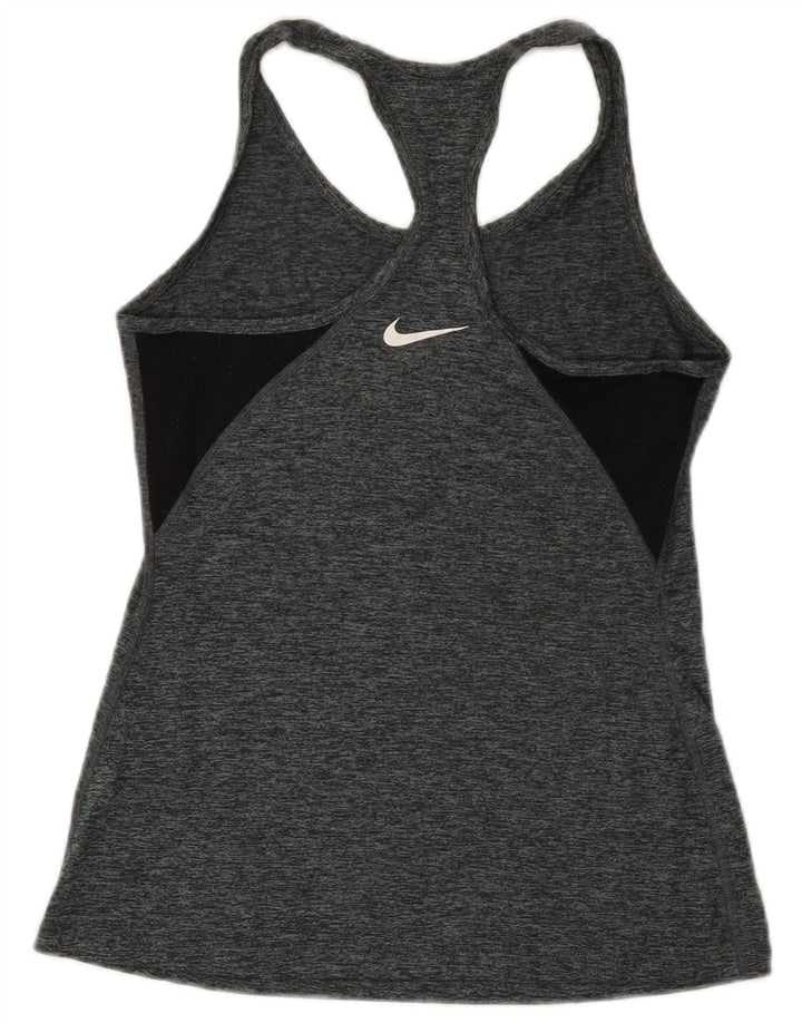 Canotta Nike Dri Fit da donna UK 8 Small Poliestere chiazzato grigio