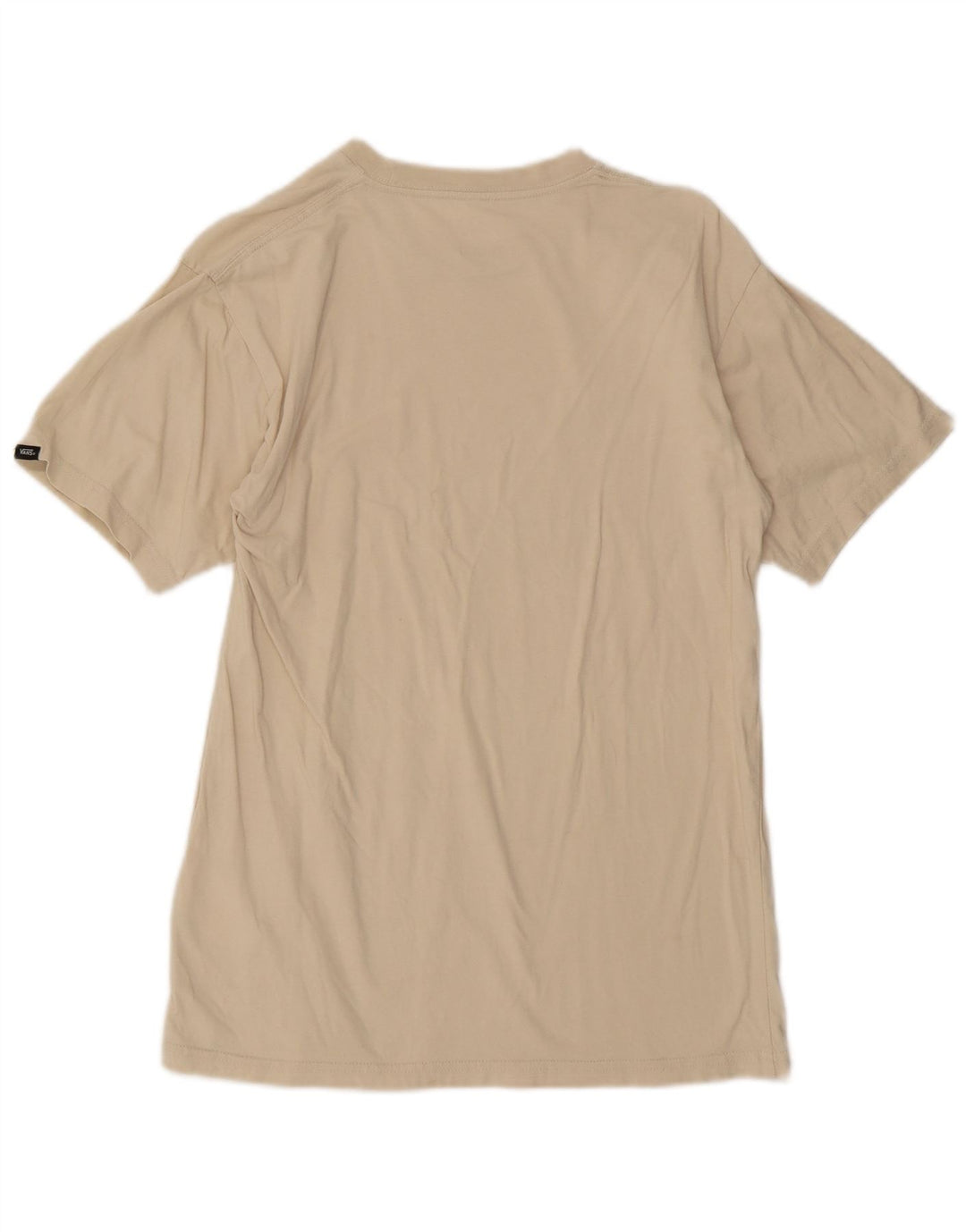 VANS Womens T-Shirt Top UK 14 Medium Off White Cotton