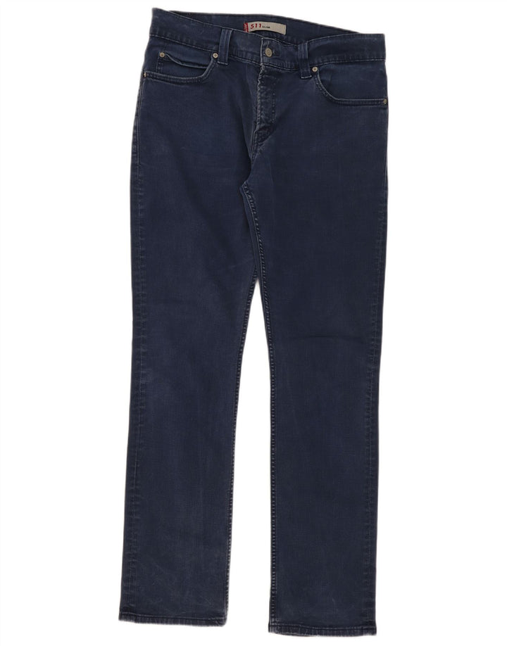 Levi's Womens 511 Slim Jeans W36 L34 Navy Blue Cotton