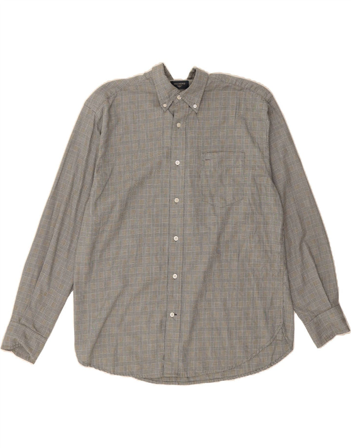 DOCKERS Mens Shirt Large Grey Check Vintage Dockers and Second-Hand Dockers from Messina Hembry 