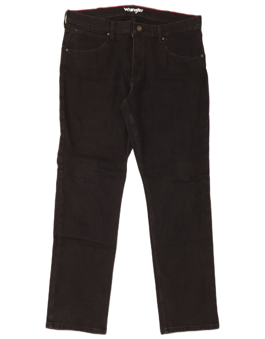Wrangler Womens Regular Straight Jeans W36 L32 Black Cotton