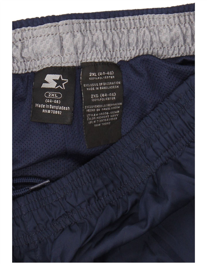 STARTER Mens Tracksuit Trousers 2XL Navy Blue Polyester