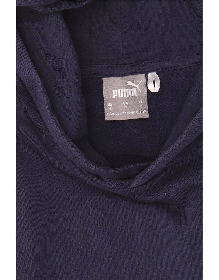 PUMA Mens Hoodie Jumper Small Navy Blue Vintage Puma and Second-Hand Puma from Messina Hembry 