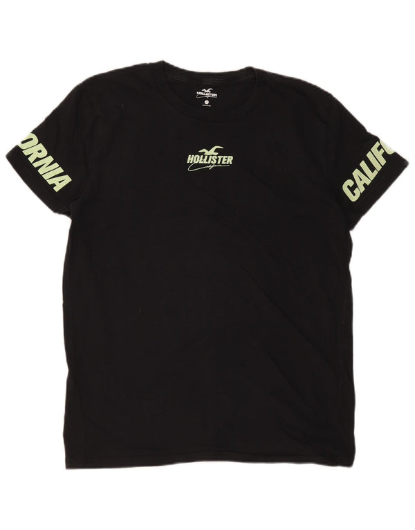 Hollister Mens Graphic T-Shirt Top Small Black
