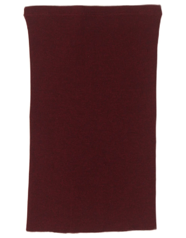 Sevres Womens Straight Skirt IT 44 Medium W34 Burgundy New Wool