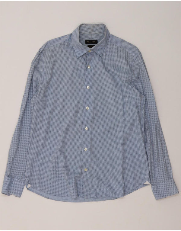 Massimo Dutti Herreskjorte str. 43 Large Blue Spotted