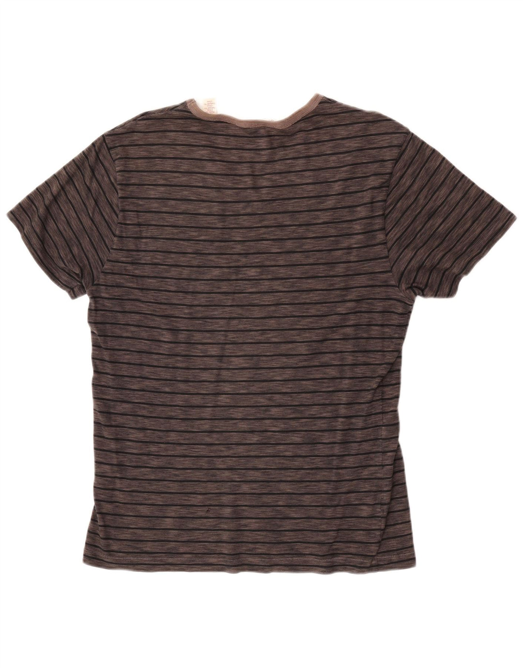 Penguin Mens T-Shirt Top Large Brown Striped