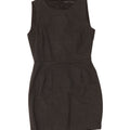 ZARA Womens Sleeveless Sheath Dress UK 12 Medium Grey Herringbone Vintage Zara and Second-Hand Zara from Messina Hembry 