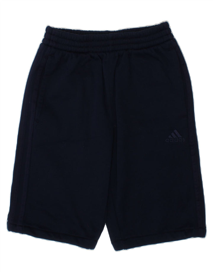 ADIDAS Boys Sport Shorts 10-11 Years Medium Navy Blue Polyester Vintage Adidas and Second-Hand Adidas from Messina Hembry 
