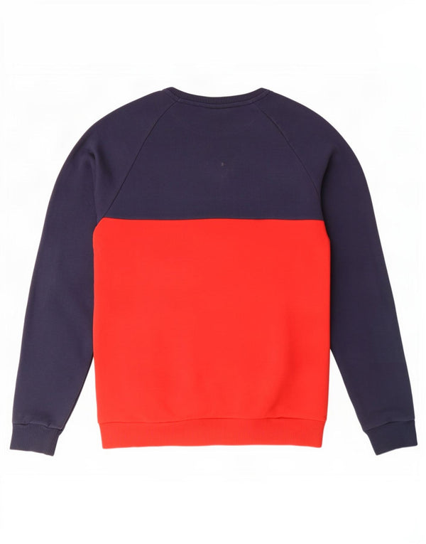 Fila Mens Sweatshirt Jumper Medium Navy Blue Colourblock Cotton