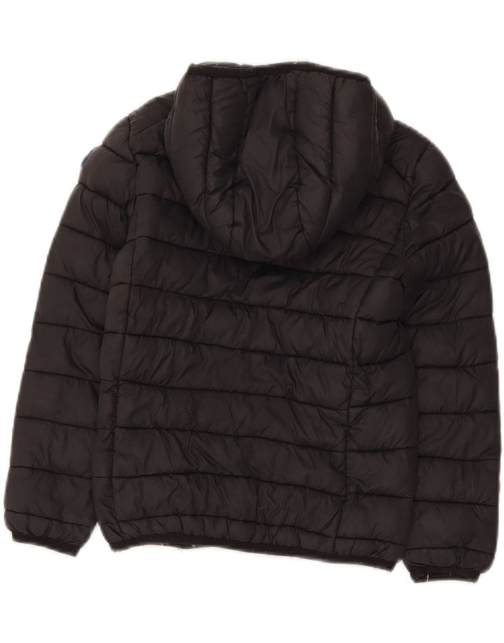Invicta Boys Hooded Padded Jacket 7-8 Years Black Polyamide