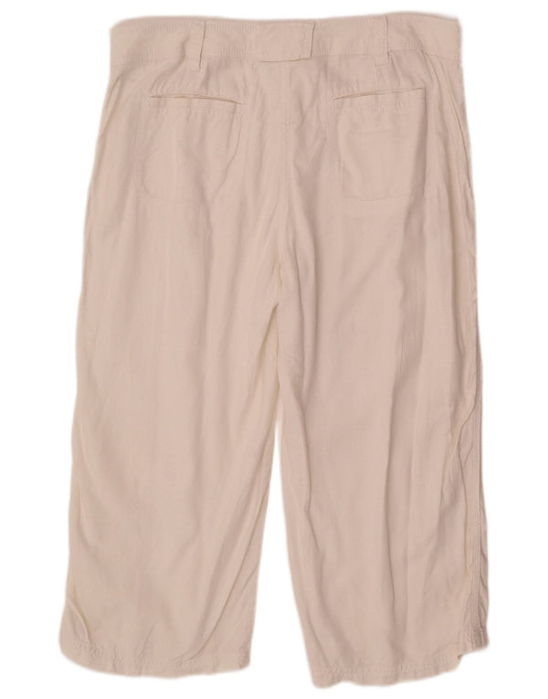 Pantaloni Capri dritti da donna Marks & Spencer UK 16 Large W36 L21 Bianco