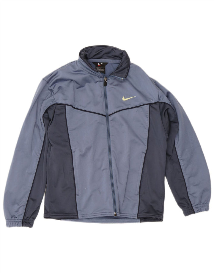 Giacca da ginnastica grafica Nike da ragazzo, 10-11 anni, colore blu medio